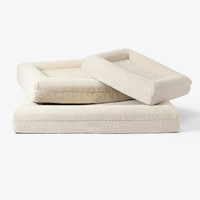 Fabrikneues rechteckiges ortho pä disches Barney-Hunde bett mit modernem wasserdichtem Liner Memory Foam Abnehmbarer Bezug im Karton verpackt