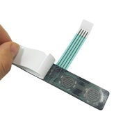 Clavier à membrane avec boutons en relief, impression sur soie personnalisée, superposition graphique avec adhésif