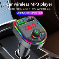 Transmisor FM para Auto con Carga Rápida USB PD de 15W, Pantalla Digital LED, Luz RGB, Llamadas Manos Libres, Reproductor MP3, Adaptador para Teléfono Móvil