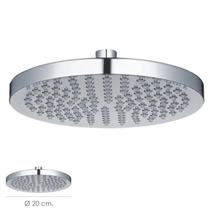 Soffione doccia anticalcare in acciaio inossidabile 0/20 cm. - Product Image 1