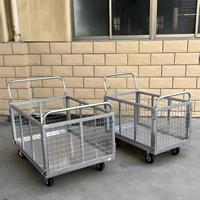 Nouvelle Chariot de Manutention Robuste en Acier 500KG avec Cage de Protection, Chariot de Transport Durable pour Entrepôt et Logistique, Support Personnalisé Disponible