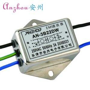 ตัวกรอง EMI Anzhou An-3b22dw 230Vac 50/60Hz 3A ตัวกรองสายไฟ - Product Image 1