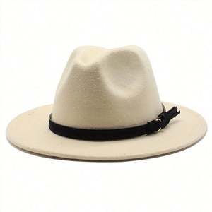 Sombrero Fedora Panamá Negro de Ala Ancha a Rayas para Hombre, Ideal para Eventos de Iglesia, Fiestas de Otoño e Invierno, Moda Casual para Exteriores, Venta Caliente Personalizada - Product Image 3