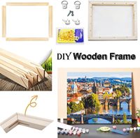 Kit de moulage de cadre de civière en bois massif de qualité supérieure bandes de bois de pin pour peinture à l'huile toile diamant Art bricolage cadres intérieurs