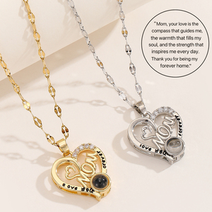 Collana con Proiezione della Mamma 'Il Desiderio del Cuore', <span class=keywords><strong>la</strong></span> Confessione Nascosta nel Battito Cardiaco, Regalo Quotidiano - Product Image 1