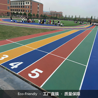 Surface d'athlétisme hybride en polyuréthane pour piste de complexe sportif, conforme à la norme EN 14877, épaisseur standard de 13 mm pour le campus des Philippines