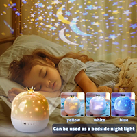 Projecteur LED Galaxie Étoilée Océanique Rotatif à 360°, Veilleuse Dynamique USB ABS à Changement de Couleurs et Intensité Variable pour Enfants