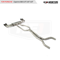 Échappement Catback pour Porsche Cayenne 958 3.0T 3.6L 4.8L Turbo Valvetronic, échappement en acier inoxydable SS304, système d'échappement haute performance
