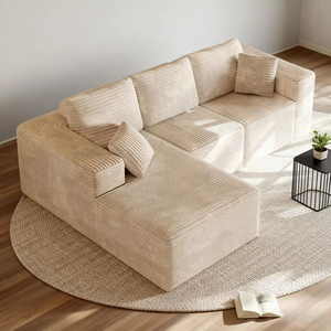 Venta al por Mayor de Sofás Modulares en Forma de L, Rellenos de Esponja, Convertibles, Sofás <span class=keywords><strong>Cama</strong></span> Combinables para Sala de Estar - Product Image 2