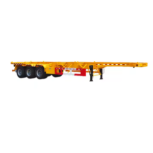 Semi-remorque squelette portuaire 3 essieux, remorque à châssis en acier, remorque renforcée pour le chargement, le déchargement et le transport de conteneurs - Product Image 4