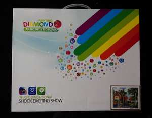 Peintures Diamantées DIY à Succès : <span class=keywords><strong>Paysage</strong></span> <span class=keywords><strong>Romantique</strong></span> de Rivière pour Maison et Hôtel Urbain, Faites à la Main avec Cadre en Bois 40x50cm - Product Image 3