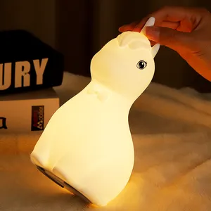 Rechargeable Silicone Unicorn Night Light For Kids Portable Pat Night Lamp With Switch Powered By 5V Battery