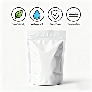 Sachet <span class=keywords><strong>de</strong></span> café en plastique imprimé couleur personnalisé <span class=keywords><strong>de</strong></span> qualité alimentaire avec fermeture éclair, pochette à fond plat et valve unidirectionnelle pour aliments en conserve et chewing-gum - Product Image 6
