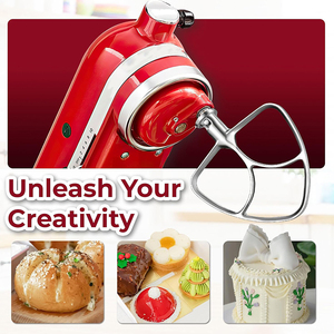 Accesorios Personalizados para Batidoras, Batidor Plano de Acero Inoxidable para Batidoras <span class=keywords><strong>KitchenAid</strong></span> de 4.5-5 Qt con Cabezal Inclinable - Product Image 4