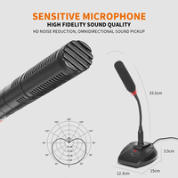 Vente chaude D130 col de cygne cardioïde USB filaire Portable Microphone suppression de bruit pour conférence jeu métal bureau discours