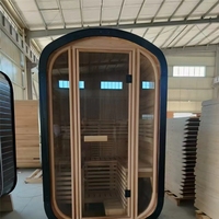 Sauna traditionnel en cèdre rouge canadien pour 2 personnes, mini sauna intérieur avec chauffage, écologique