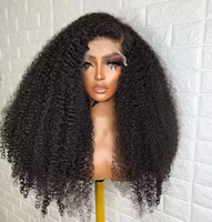 Perruque en gros de cheveux humains vierges bruts afro crépus bouclés vietnamiens, fournisseur de perruques Lace Front brutes