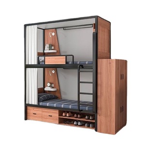 Litera de Metal doble duradera con estilo, cápsulas para dormir, cápsulas para dormitorios escolares, dormitorios privados, albergues juveniles - Product Image 6