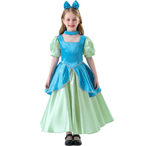 Kit de déguisement inspiré de la princesse pour filles, avec robe, nœud, bandeau, jupe et haut, pour Halloween et spectacles sur scène - Product Image 3