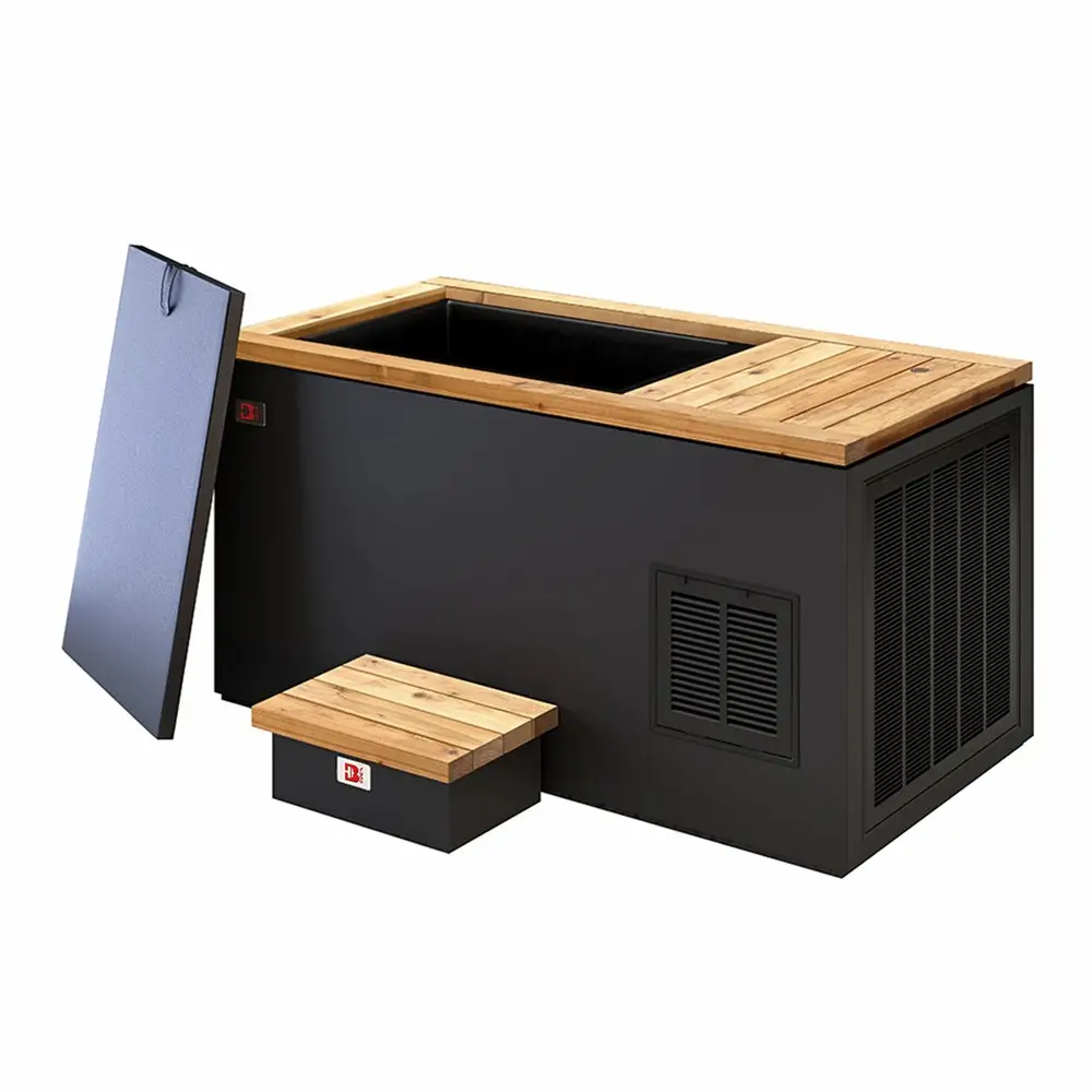 Canadian Red Cedar Wooden Cold Plunge Tub With Chiller