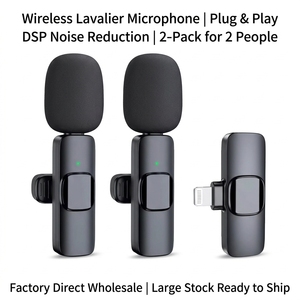 Micrófono Lavalier Inalámbrico B2B, Micrófono Mini Portátil con Conexión Lightning para Grabación de Audio y Video, para iPhone y Android, Transmisión <span class=keywords><strong>en</strong></span> <span class=keywords><strong>Vivo</strong></span> - Product Image 1