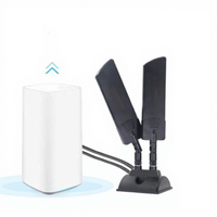 Antenne de station de base WiFi externe omnidirectionnelle 2*2 5G 4G LTE 3G GSM avec base magnétique TS9 mâle, double bande, gain 42dBi, pour routeur CPE Pro