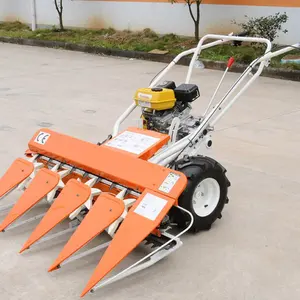 Windrower de tallo de maíz de cuatro tiempos a gasolina, máquina de secado automático para recoger equipo de afeitar de paja de arroz