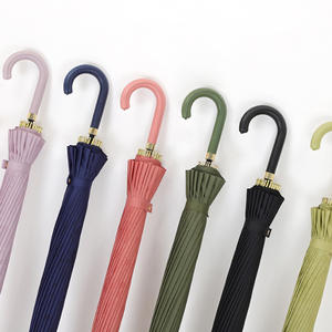 Parapluie droit automatique créatif à ouverture automatique, manche long en plastique, imperméable, avec impression personnalisée de logo, effet fleur d'eau magique - Product Image 3