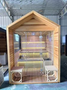 Sauna moderne Polar Armor avec panneaux en aluminium et cèdre rouge pour les températures extrêmes, idéal pour les villas et complexes de luxe haut de gamme. - Product Image 2
