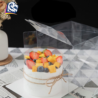Zhenxiong – boîte à gâteau transparente en plastique avec couvercle, emballage de Dessert de différentes tailles, boîte à gâteau en acétate pour animaux de compagnie