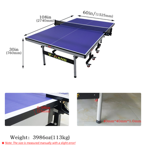 <span class=keywords><strong>Mesa</strong></span> de Tenis de <span class=keywords><strong>Mesa</strong></span> Plegable SD-036 de MDF de 25 mm de Grosor con Acero de Alta Resistencia y Ruedas para Juegos de <span class=keywords><strong>Ping</strong></span> <span class=keywords><strong>Pong</strong></span> en Interiores - Product Image 2