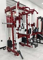 Rack de musculation multifonctionnel en acier inoxydable - Lat Pulldown, Low Row, Smith Cable Crosser avec double blocs de poids