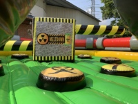 EASYFUN : Nouvelle Arène Gonflable Personnalisée Wipeout – Parcours d'Obstacles pour Équipe, Fêtes et Location Interactive