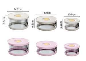 Boîte à lunch portable en verre borosilicaté pour la préparation de <span class=keywords><strong>repas</strong></span>, récipients hermétiques pour la cuisine - Product Image 3