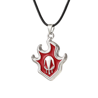 ZRM Accessoire Anime God of Death Kurosaki Ichigo, Collier Masque Mignon avec Chaîne en Corde, Porte-clés, Pendentif Métallique Tête de Taureau et Crâne Vide
