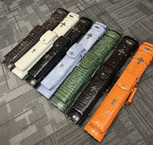 Sac de transport sur mesure fait main pour queues de <span class=keywords><strong>Crokinole</strong></span> et de Nine-ball, modèle 0507, options demi-queue/4 trous/7 trous, conception à grande tête - Product Image 2