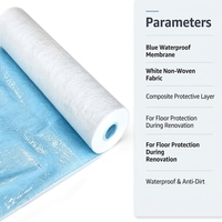 Rouleau de protection de sol en feutre non tissé personnalisé pour peintre, anti-salissure, imperméable, pour travaux de rénovation et de construction à domicile