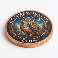 Pièce de monnaie en cuivre Mystique Forêt Spirituelle Oiseau de la Nuit Sagesse Nocturne Hibou Sauvage 1oz, Vente Directe Usine, pour Boutique Nature