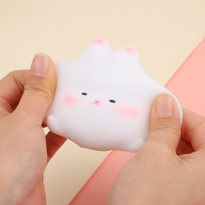 Stress Toy Rabbit Stress Squeeze Toy Anti-Anxiety Funny Pink Rabbit Rebound Ball <b>Fidget</b> Toy - Product Image 2