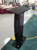Fabricante de atriles de exhibición de acrílico de Guangdong púlpitos de soporte de podio desmontables personalizados con estante de almacenamiento para iglesias