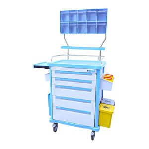 รถเข็นอเนกประสงค์ทางการแพทย์ Sishubang สำหรับห้องฉุกเฉิน รถเข็นเคลื่อนที่สำหรับห้องผ่าตัด รถเข็นพยาบาลเคลื่อนที่ รถเข็นเก็บอุปกรณ์ดมยาสลบ - Product Image 5