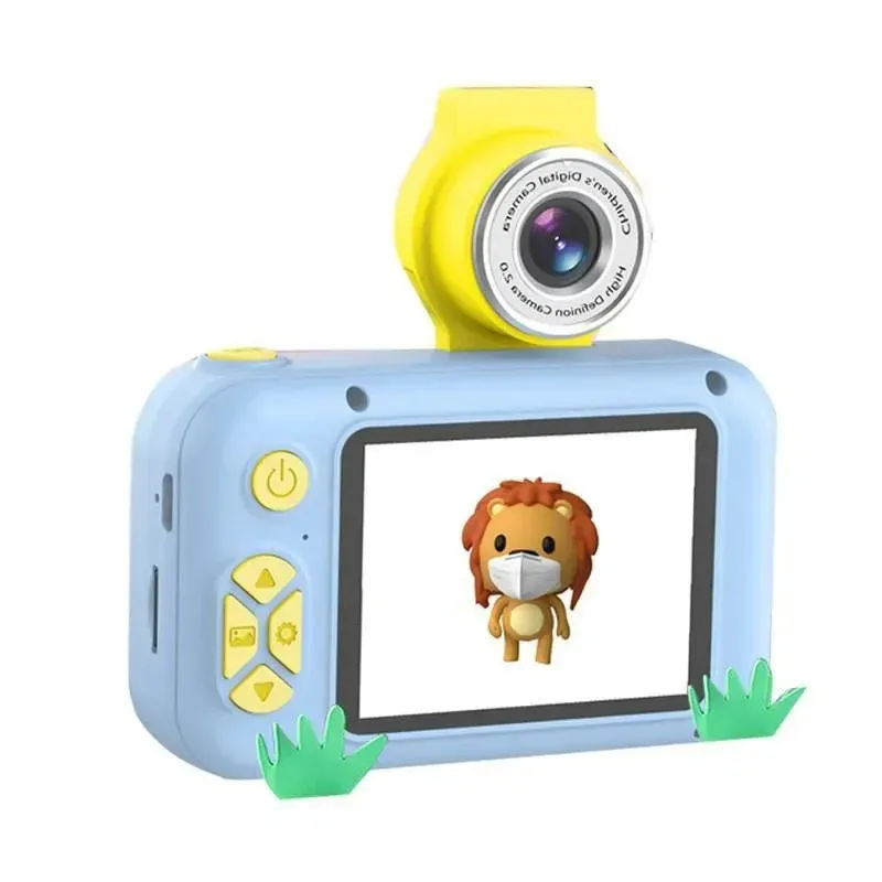 Cámara de juguetes para niños con pantalla HD de 2,4 pulgadas, cámara Selfie giratoria de 180 grados, accesorios de fotografía al aire libre, regalos de Festival para niños
