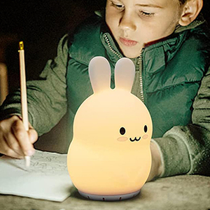 OEM mưa đại dương sóng âm thanh tiếng ồn trắng máy với cảm ứng mềm mại Silicone RGB LED ánh sáng ban đêm ngủ người giám hộ thỏ đèn - Product Image 1