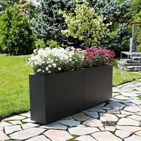Jardinières pour pots de jardin Jardinières modernes galvanisées Grande boîte pour pots d'extérieur Jardinières pour fleurs et semences en métal galvanisé Design