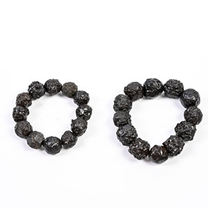 Bracciale in Pietra Grezza Naturale Egiziana Carbonado Prophesy Stone, Gioielli Curativi Spirituali con Perle di Cristallo Grezzo, Fornitura all'Ingrosso - Product Image 4