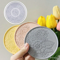 Ensemble de sous-verres personnalisés avec logo imprimé, sous-verres en caoutchouc PVC souple, sous-verres de bar à bière personnalisés, sous-verres promotionnels en silicone 3D ronds pour tasses à boisson