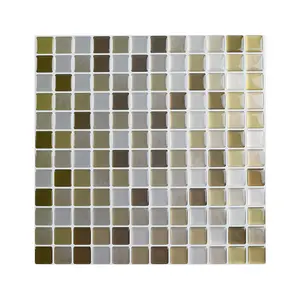 Mới Màu Xanh Lá Cây 3d Pvc Backsplash Mosaic Tự Dính Peel Stick Tường Gạch Vinyl