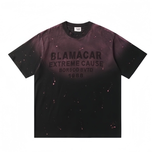T-shirt haut de gamme à manches courtes imprimé motif croix en fer à cheval et écriture sanskrit, nouvelle collection <span class=keywords><strong>printemps</strong></span>/été - Product Image 3