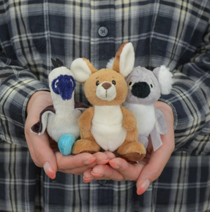 Simpatici portachiavi in <span class=keywords><strong>peluche</strong></span> morbido <span class=keywords><strong>peluche</strong></span> marrone <span class=keywords><strong>canguro</strong></span> animale personalizzato - Product Image 2