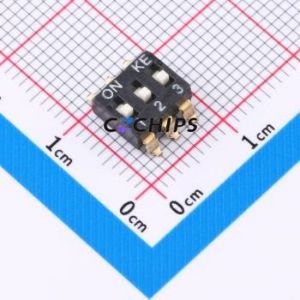 DSIC03LSGET DIP Switch SMD-6P,6x7.6mm Switch Single Pole Single Throw 3 2.54mm 25mA - Product Image 1